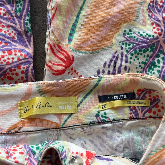 Anthropologie Maeve Colette Linen crop - Picture 2 of 5